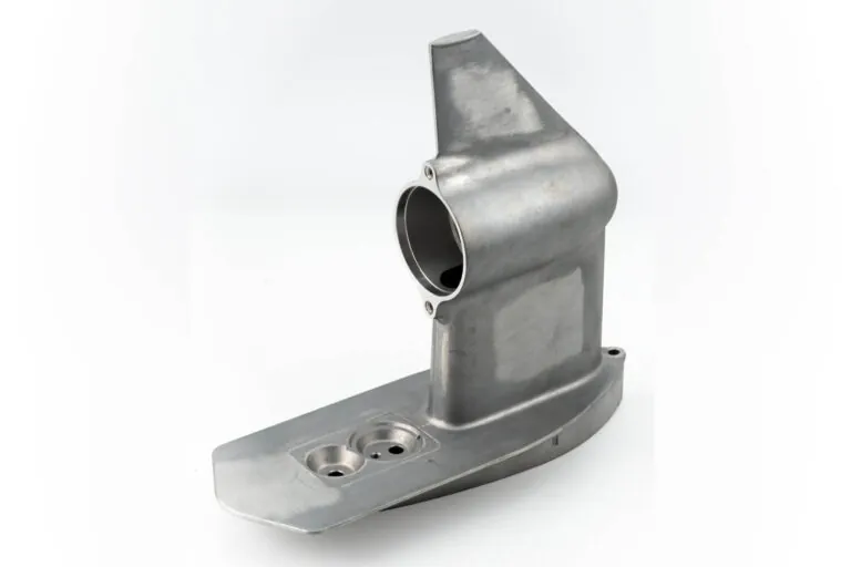 High-pressure aluminum die cast marine component featuring integrated cooling channels and high structural integrity for naval applications.